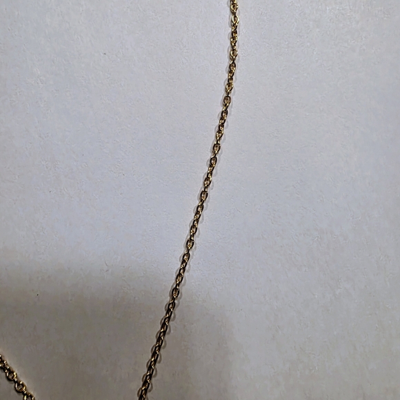 Anthropologie 18k gold plated  blue pendant necklace; nwot - Picture 6 of 6